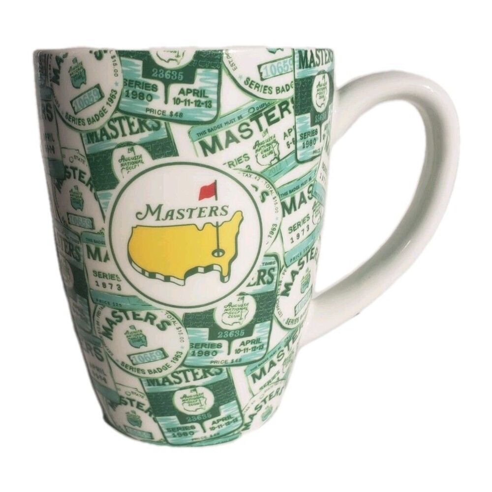 Official Masters Tournament Ticket Badge Coffee Mug 17oz Augusta National Golf